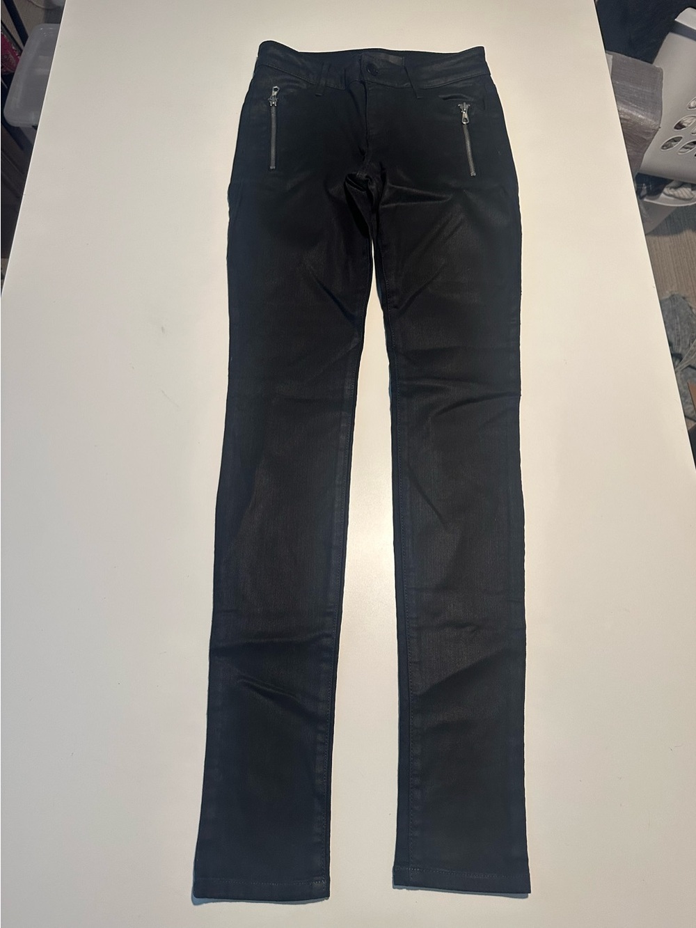 joes jeans pleather black jeans